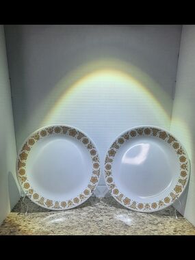Vintage Corelle Butterfly Gold Dinner Plates - Set of 2